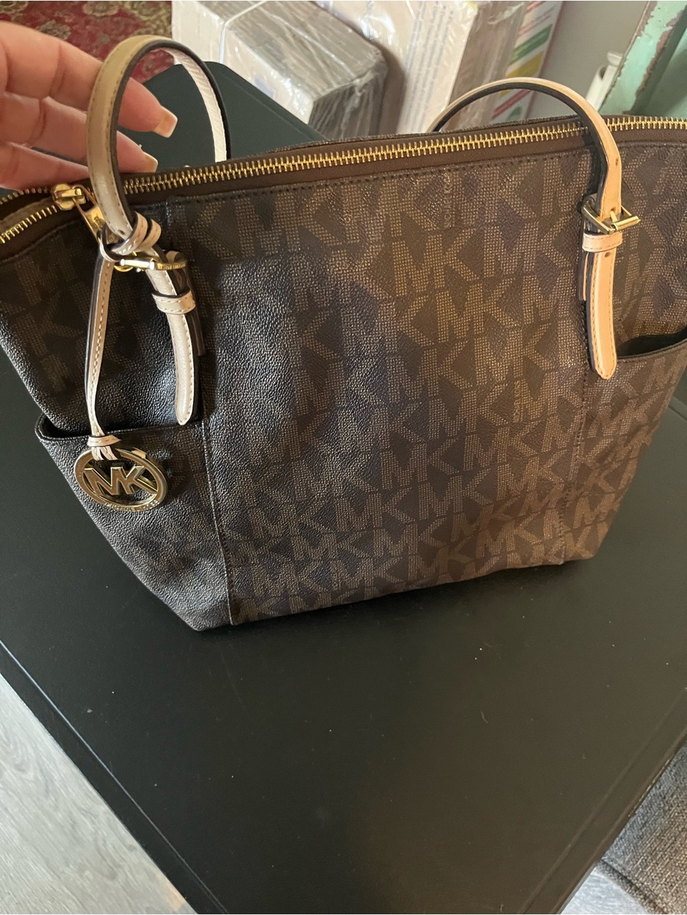 Michael Kors Brown Signature MK Tote Bag